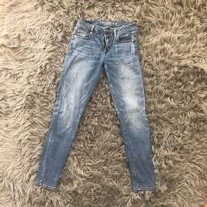High rise skinny jeans